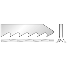 Indlæs billede til gallerivisning Bajonetsavklinge 4055, 2 stk. 240 mm CrV 3 tpi