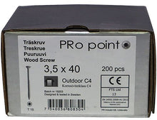 Indlæs billede til gallerivisning Træskrue C4 3,5 x 40 Torx 15 (200 stk.)

