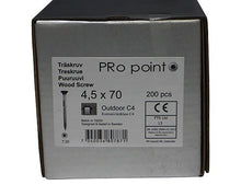 Indlæs billede til gallerivisning Træskrue C4 4,5 x 70 Torx 20 (200 stk.)
