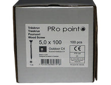 Indlæs billede til gallerivisning Træskrue C4 5,0 x 100 Torx 25 (100 stk.)
