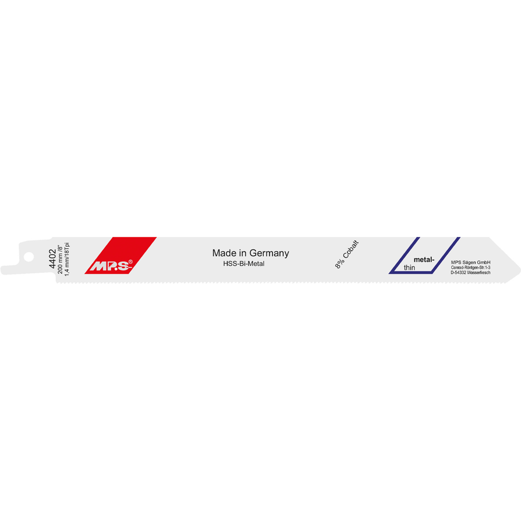 Bajonetsavklinge 4402, 100 stk. 200 mm Bimetal 18 tpi
