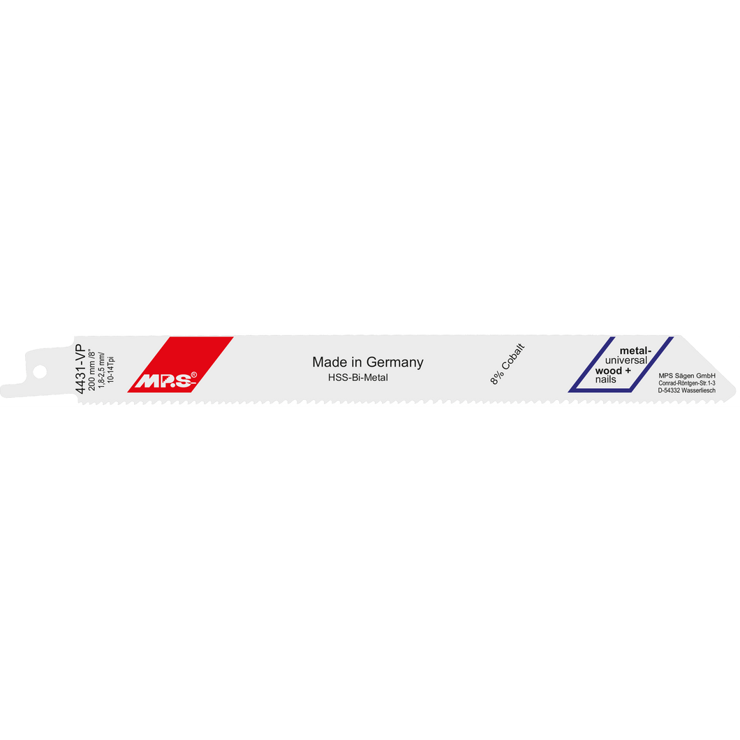 Bajonetsavklinge 4431-VP, 100 stk. 200 mm BiM 10-14 tpi