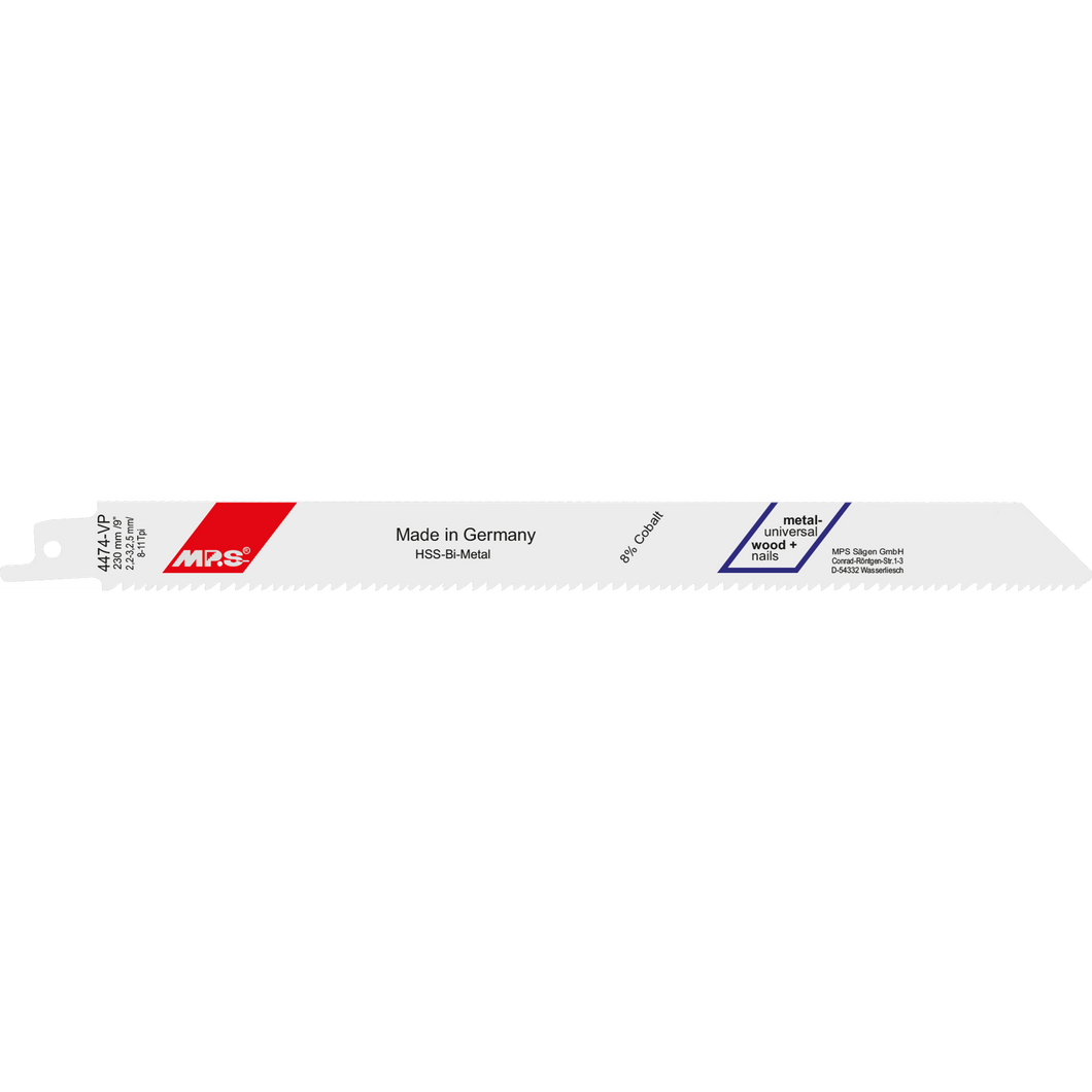 Bajonetsavklinge 4474-VP, 100 stk. 230 mm BiM 8-10 tpi