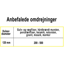 Indlæs billede til gallerivisning Hulsav Diamant 120mm x L35mm
