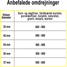 Indlæs billede til gallerivisning Hulsav Diamant 54mm x L35mm
